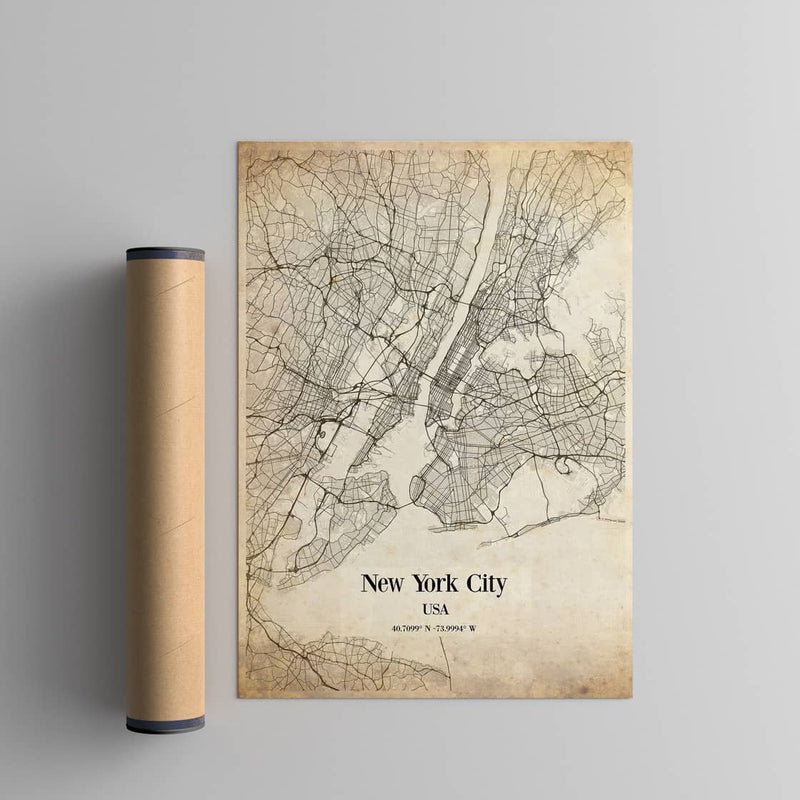 New York City Vintage Map print