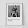 Custom father definition poster white wooden frame