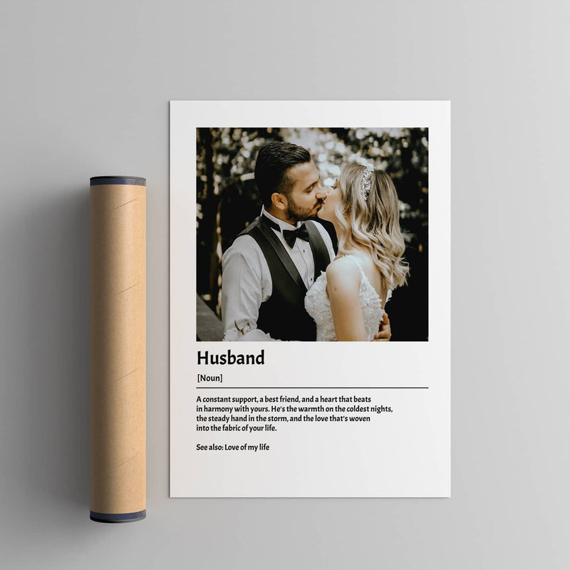 Custom husband definition print with tube