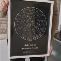 Video Presenting a Framed Star Map Poster by Artmementos