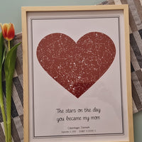 Video Presenting a Framed Star Map Poster by Artmementos