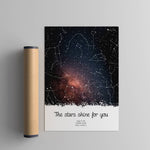 custom full star map premium print 