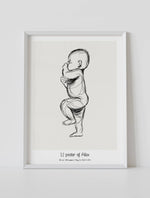Personalized 1:1 framed cute birth posters online
