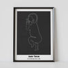 1:1 scaled black baby birth framed poster by artmementos