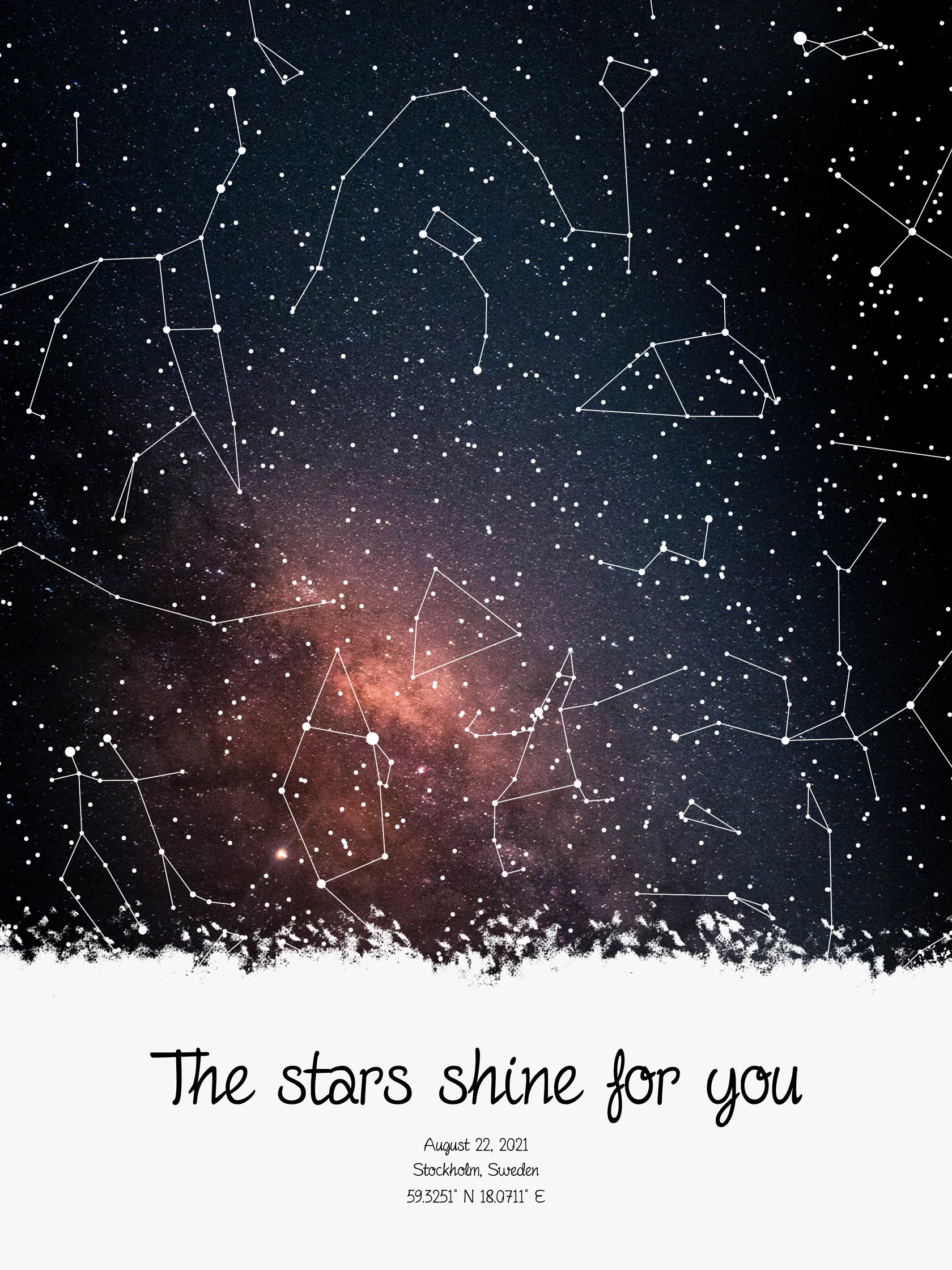 Special Occasion Custom Star Map Gift | 100+ Designs