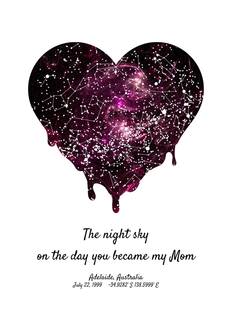 Custom Mother's Day Night Sky Star Map #5