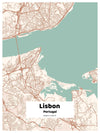 Detailed lisbon portugal poster