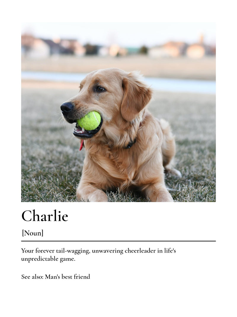 Custom dog name definition print
