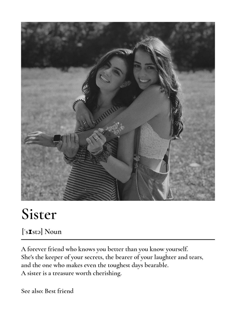 Custom sister definition print