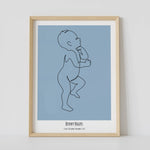   Custom blue baby birth poster 1:1 scaled