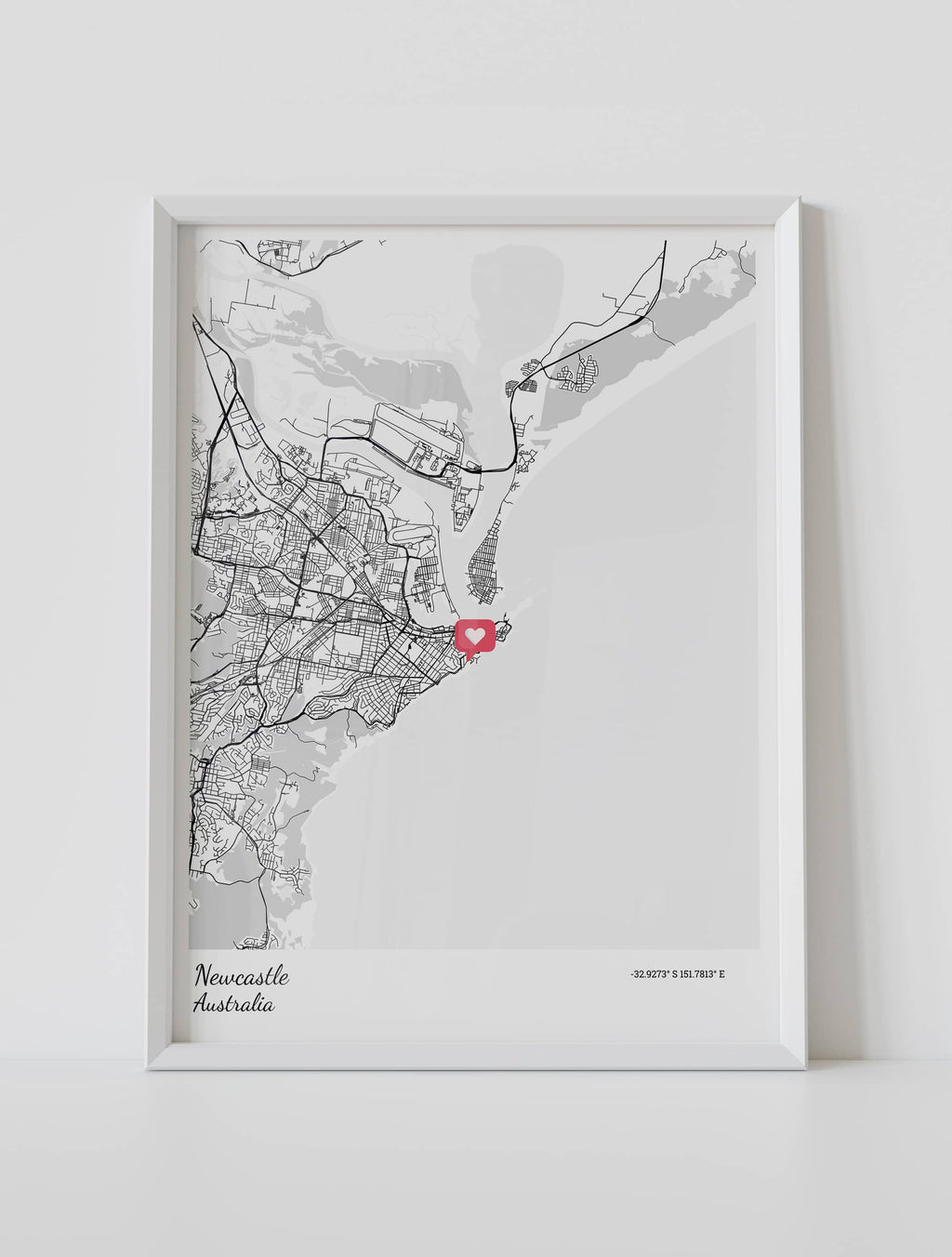 Framed Classic location map poster