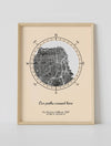 Our paths crossed here custom framed locationmap by artmementos