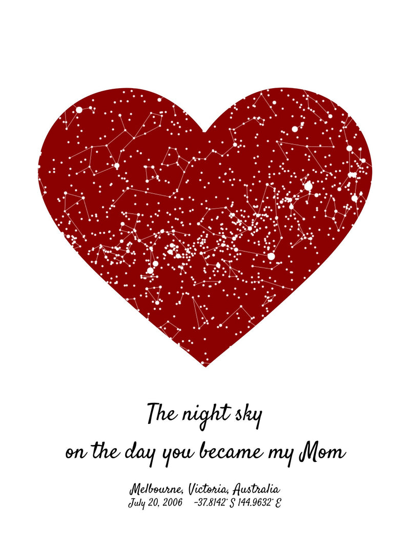 Custom Mother's Day Night Sky Star Map #15