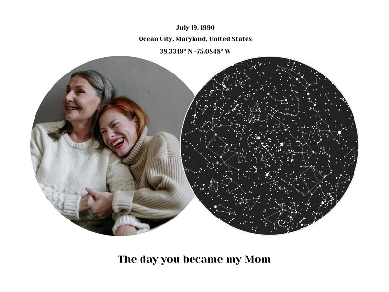 Custom Mother's Day Star Map With Photo #12