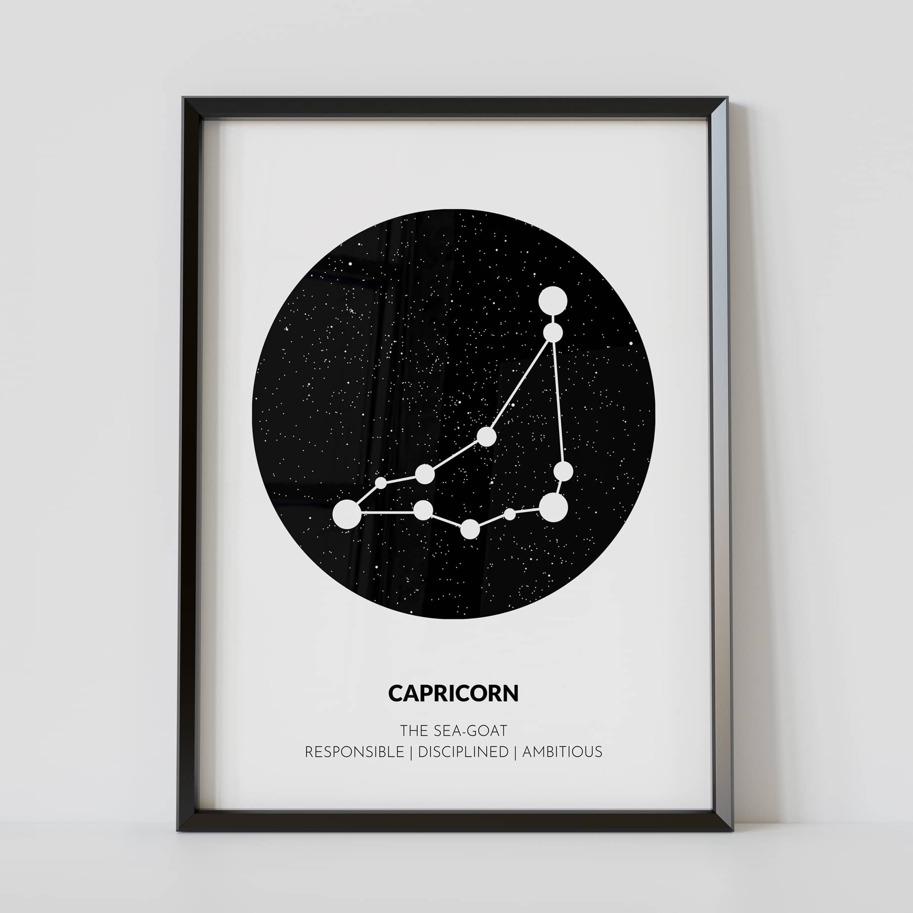 Personalized Capricorn Zodiac Poster | ArtMementos