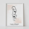 Custom 1:1 scaled baby birth poster new born gift by artmementos