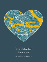 Detailed Stockholm Sweden Poster